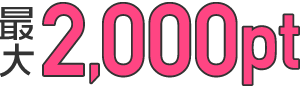 最大2,000pt